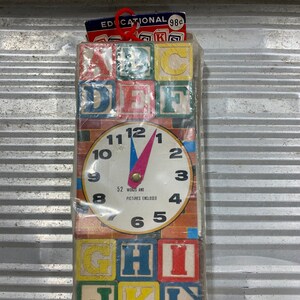 Vintage Children’s Wooden Educational Letter Blocks