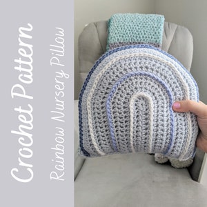 Crochet Pillow Pattern, Rainbow Crochet Pattern, Easy Crochet Rainbow Pillow Tutorial, Rainbow Pillow, Beginner Crochet Rainbow Pattern