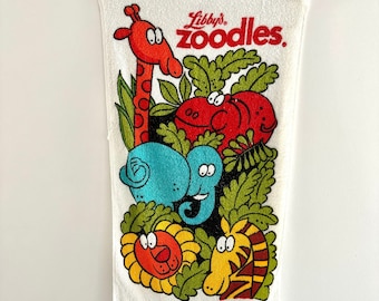 Vintage Bath Towel, Libbys Zoodles