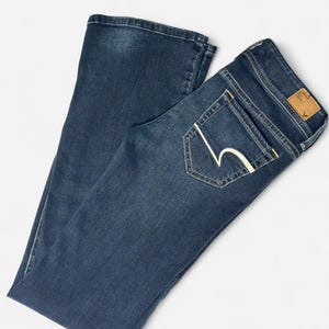 Jean vintage Y2K taille basse, boot cut, American Eagle, taille 0