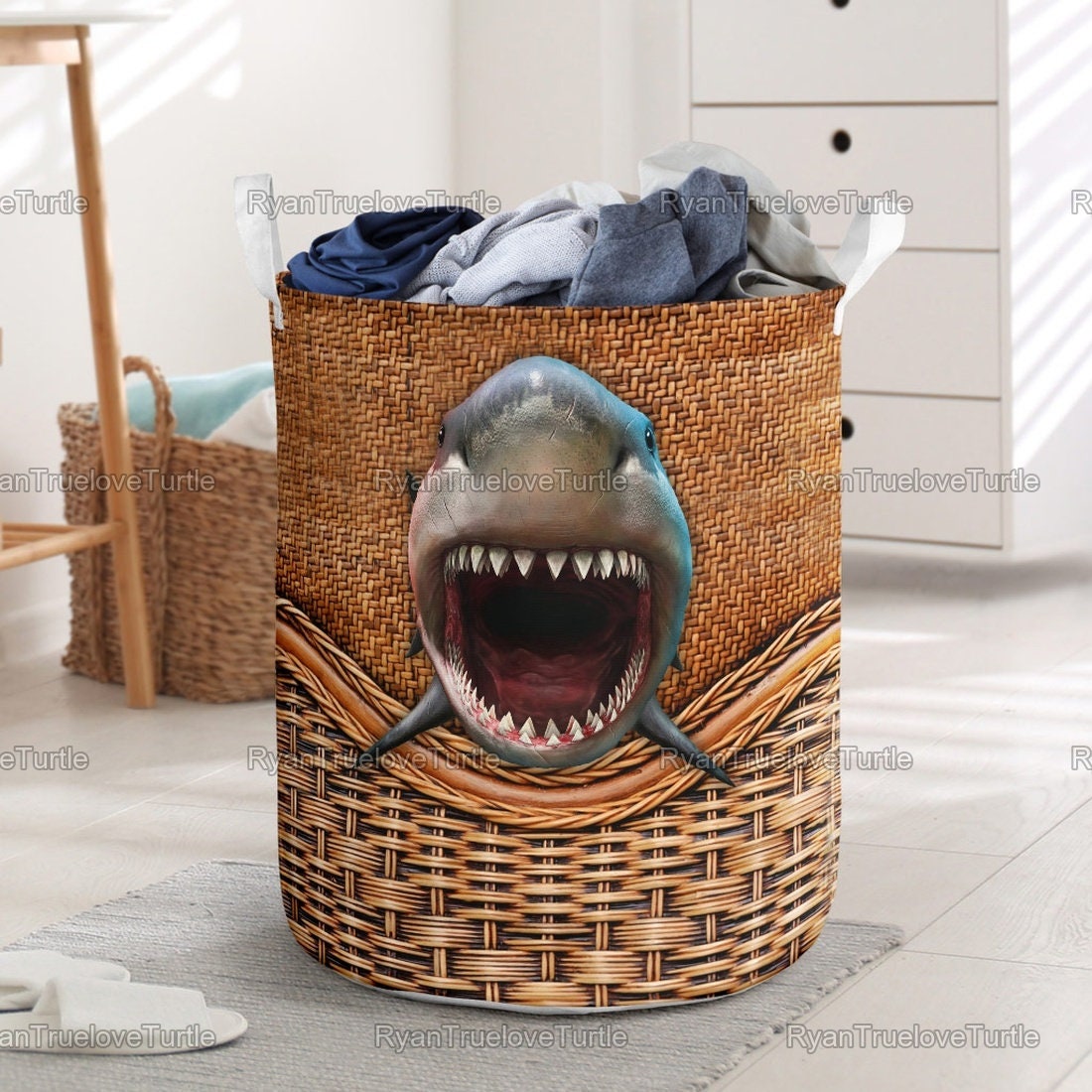 Shark LAUNDRY BASKET Geschenk für Liebhaber Hai Shark Etsy
