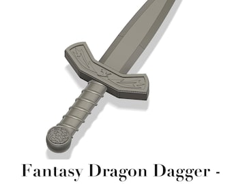 Fantasy Dragon Dagger (Large version) | 3D Model