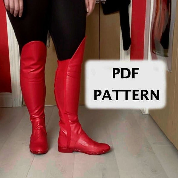 Supergirl boot covers PDF sewing pattern | Superhero boots pattern | digital pattern | Cosplay pattern | costume