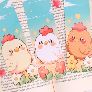 Adorable Chicken Bookmarks, Book Lover Gift, Bookish, Cute Bookmark, Animal Bookmark, Cute Chickens