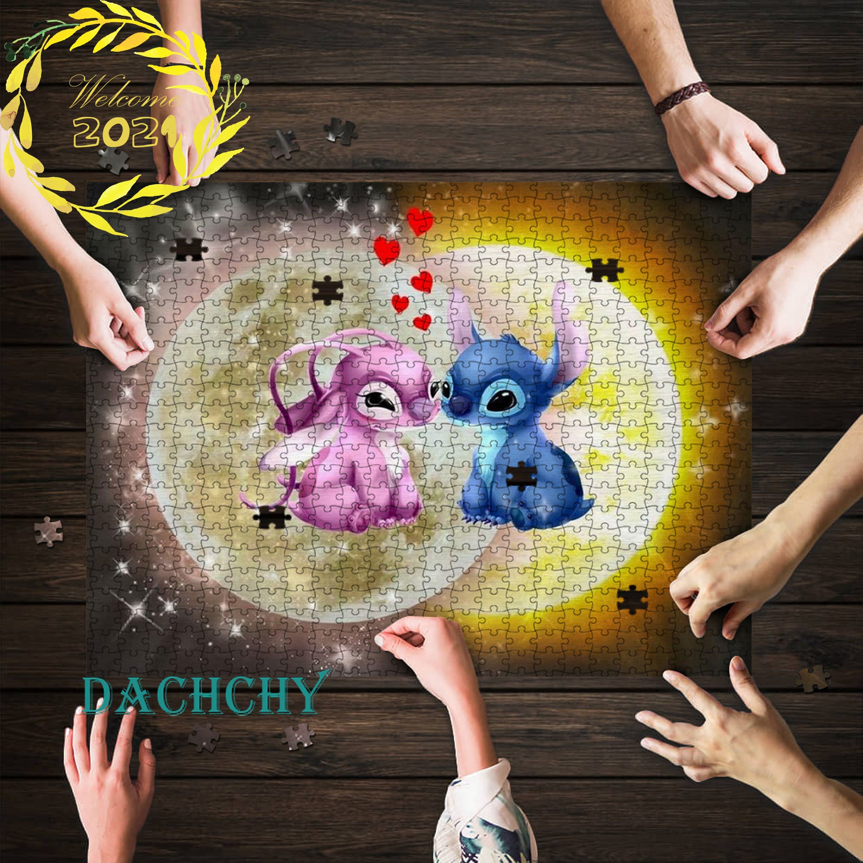 Stitch Puzzle Lilo & Stitch Puzzle Stitch Jigsaw Puzzle Etsy