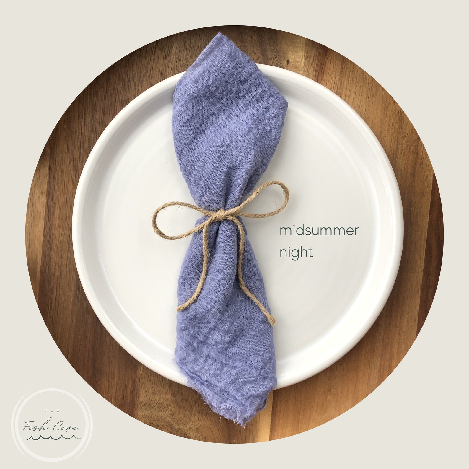 Cheesecloth Napkin with Twine Tie Country Chic Wedding Etsy