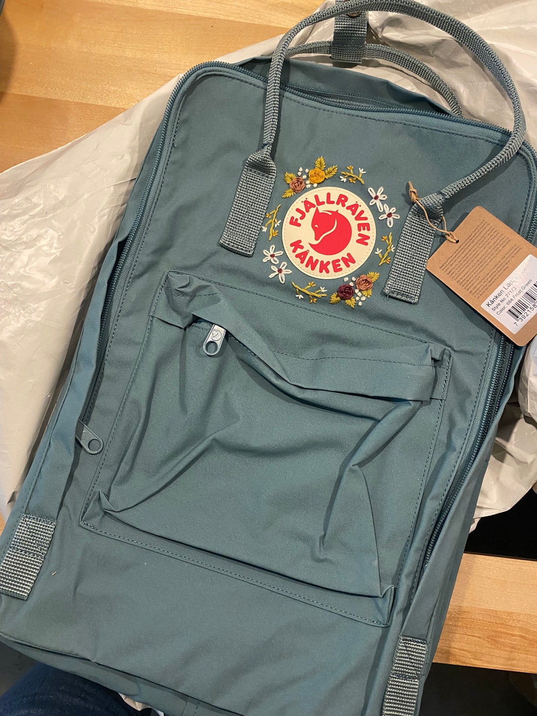 Kanken Laptop 15 and 17 Handmade Embroidery Made Etsy