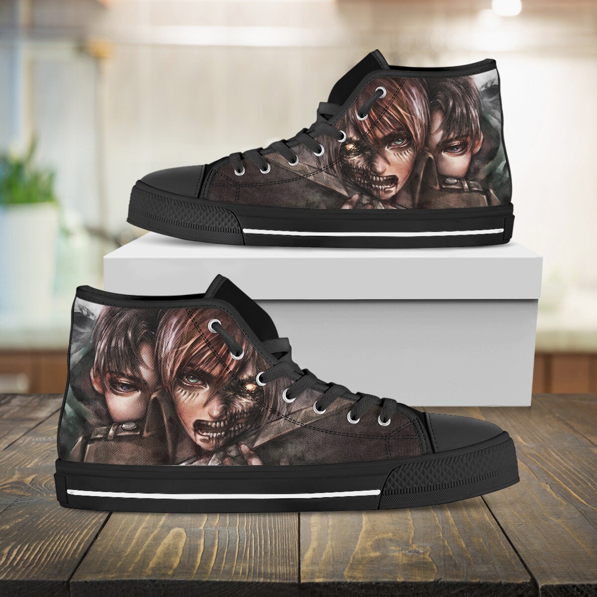 Levi Casual Hightop Levi Ackerman Shoes Anime Hightop Manga | Etsy