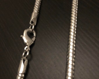 4mm Sterling Silver 925 Snake Chain | | d’argent Collier en argent | Chaînes pour hommes | Don pour lui | Idées cadeaux | 925 Collier | Argent sterling