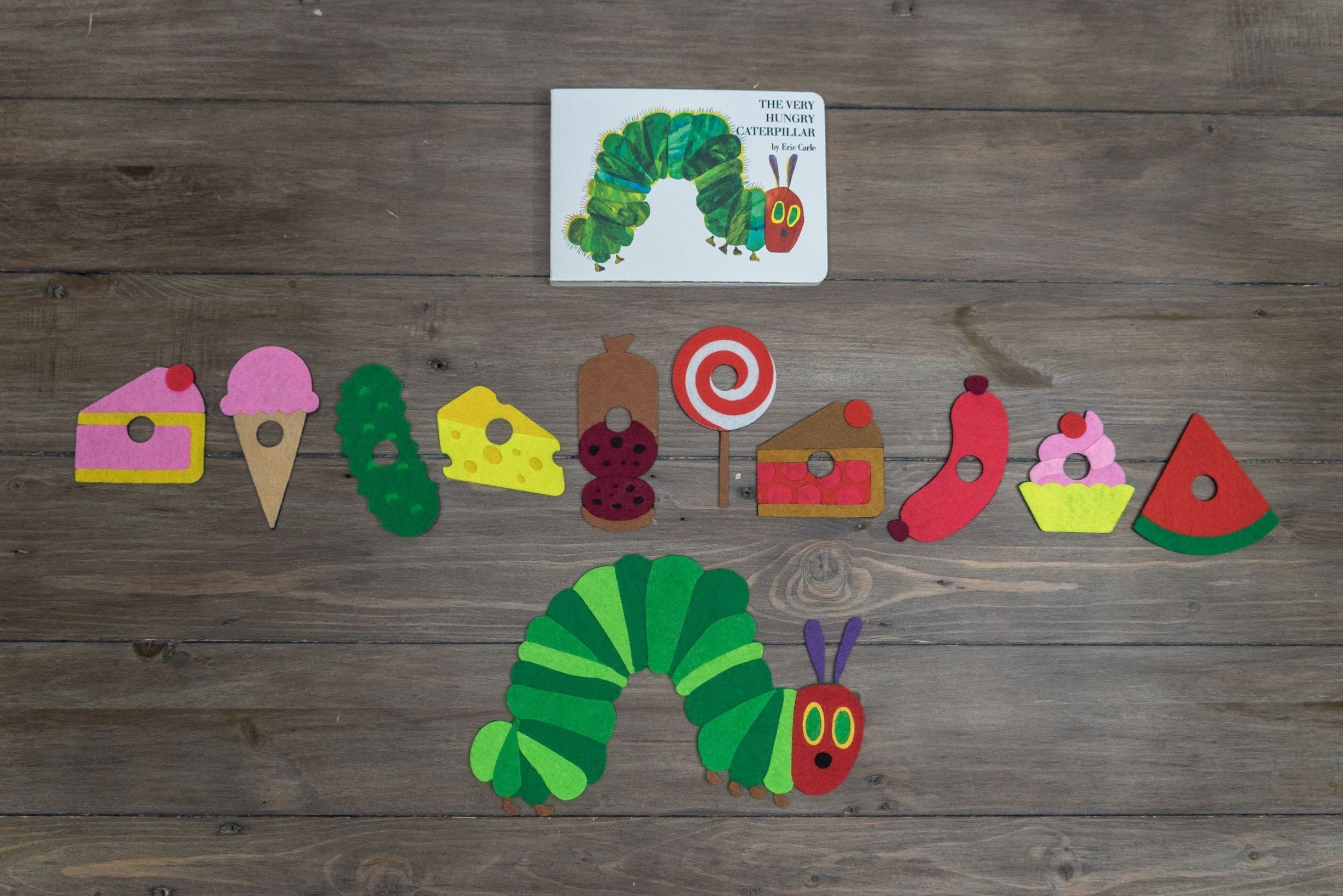 Very Hungry Caterpillar Felt Set Junk Food Felt Story Set Etsy