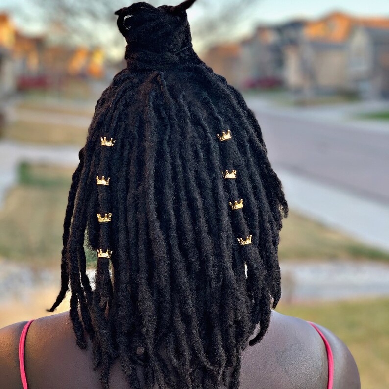 Crown Loc Dreadlock Beads 24K Gold Loc Jewelry Hair Etsy UK