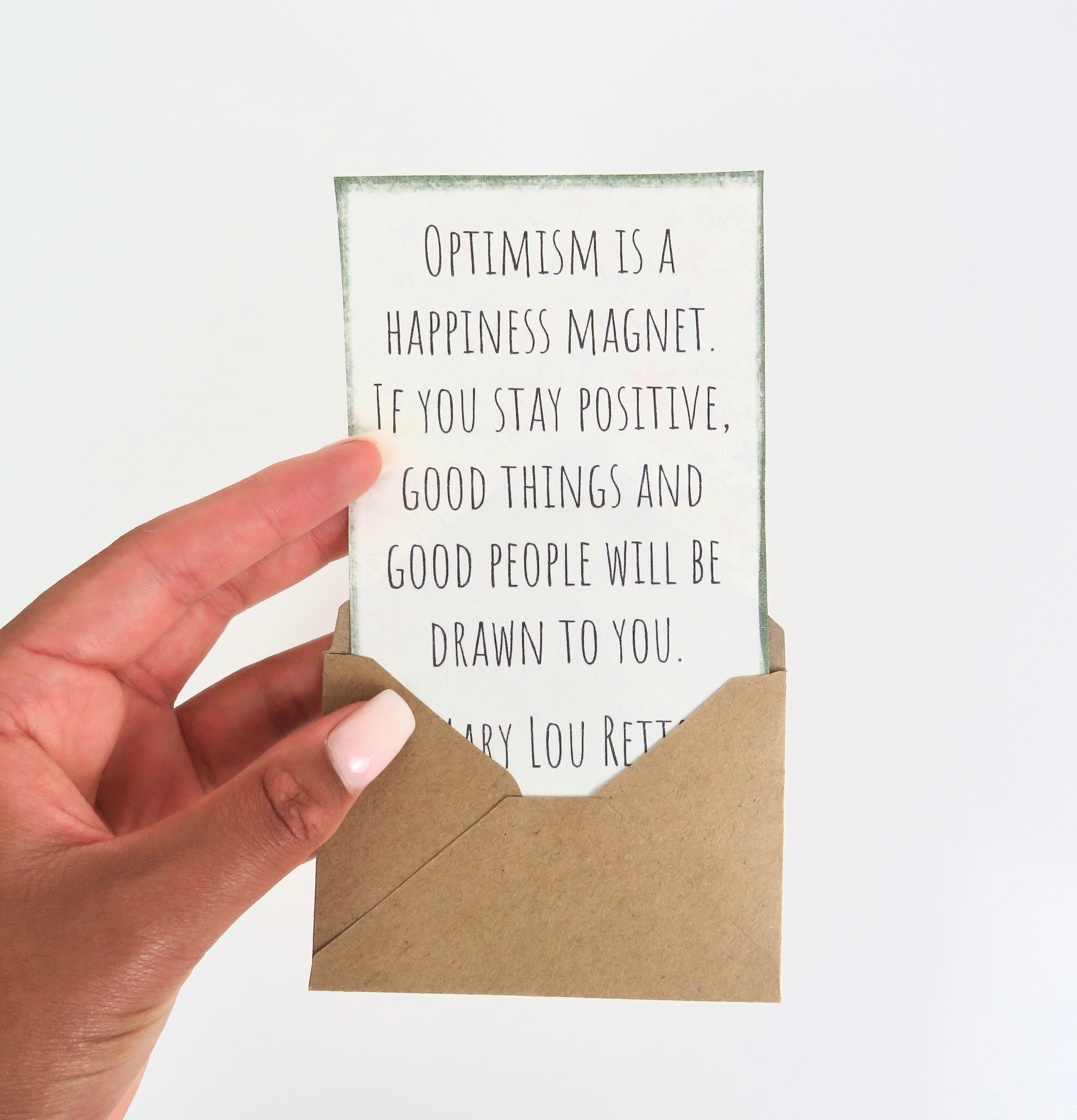 Happiness Quote Happy Mail Letter Inspirational Gift Etsy.de