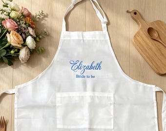 Bride to Be Embroidered Apron,Hen Party Apron,Wedding Meal Protector,Bridal Shower Gift,Wedding Meal Bib,Wedding Gift,Kitchen Apron,Gift