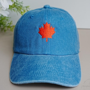 Embroidered Canada Maple Leaf Baseball Cap,Red Maple Leaf Baseball Hat,Wash Cotton Adjustable Hat,Canadian Pride Gift,National Symbol Hat