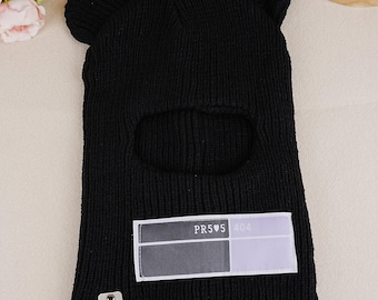 Personalized Full Face Ski Mask,Unisex Balaclava Hat,Cute Ears Hat,Face covering Hat,Knitted Winter Warm Hat,Beanie,Funny Fashion Balaclava