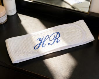 Custom Embroidered Spa Headband,Personalized Monogrammed Spa Headband,Makeup & Skincare Hair Wrap,Face Wash Wrap,Hen Party Headband,Gift