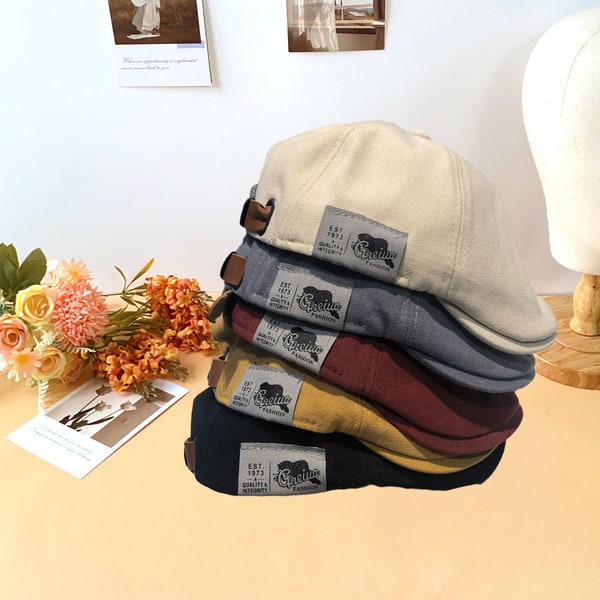 Gavroche homme, béret en patchwork, casquette Cabbie Gatsby Ivy, casquette de béret réglable pour randonnée, conduite, béret pour homme, béret unisexe, casquette unisexe, casquette en coton