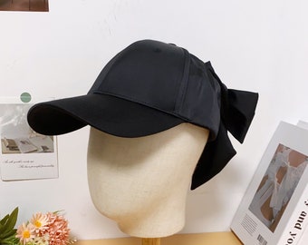 Cute Baseball Cap With A Bow,Fashion spring summer hat,Fancy baseball hat,fashion sunproof hats,outdoor hat,daily hat,gifts for woman