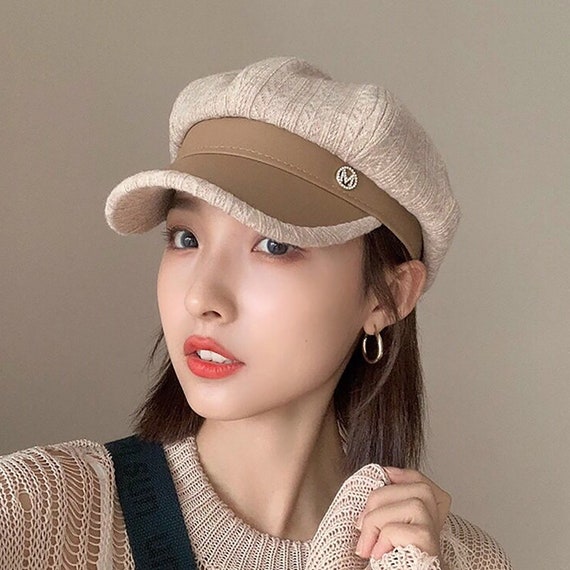 Retro Octagonal Caps Fashion Plaid Newsboy Caps Literary Youth Painter Hat Female Hats for Women Retro Octagonal Caps Fashion Plaid Newsboy Caps Literary Youth Painter Hat Female Hats for Women