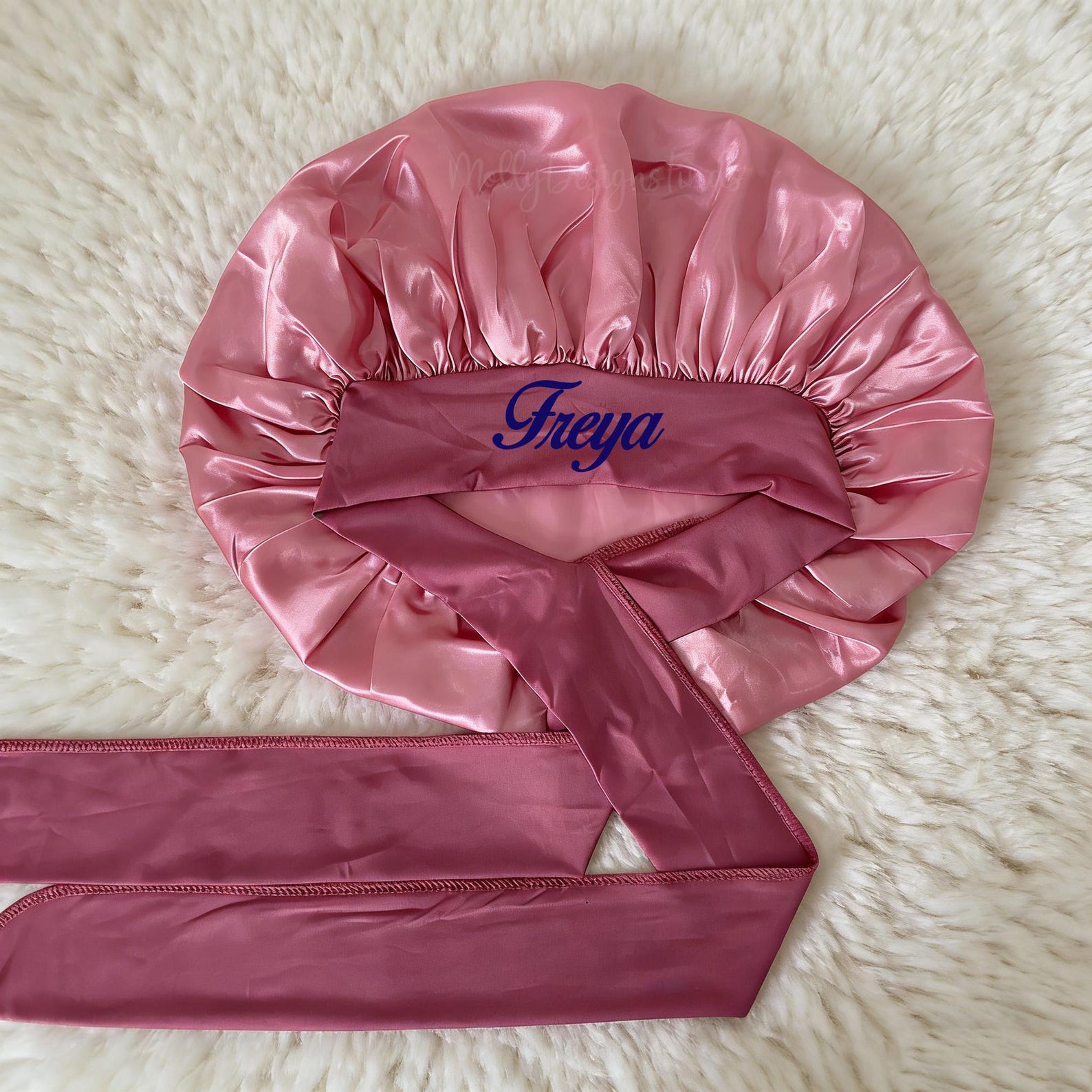 Custom Name Printed Bonnet,personalized Satin Hair Bonnet,curly Hair ...