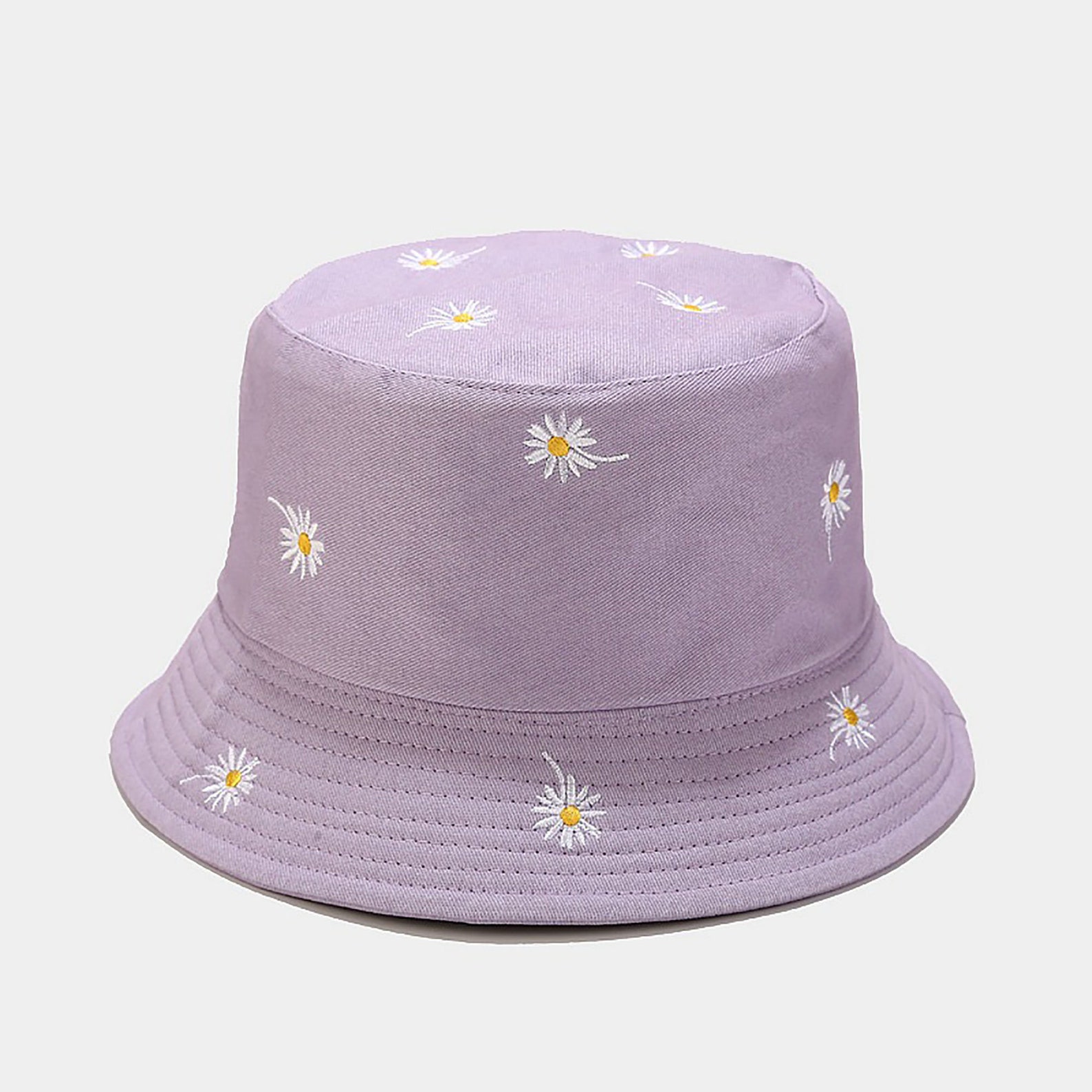 Double-side Unisex Bucket Hat Daisy Embroidery HatFashion | Etsy