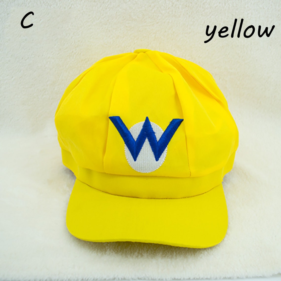 Super Mario Hat Cap Flat Cap Mario Octagon Embroidered Letter Etsy