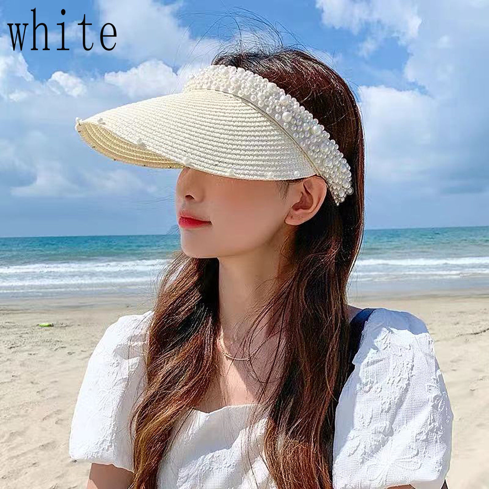 Straw Hat FemaleHandmade Summer Beach straw hatSunshade Etsy