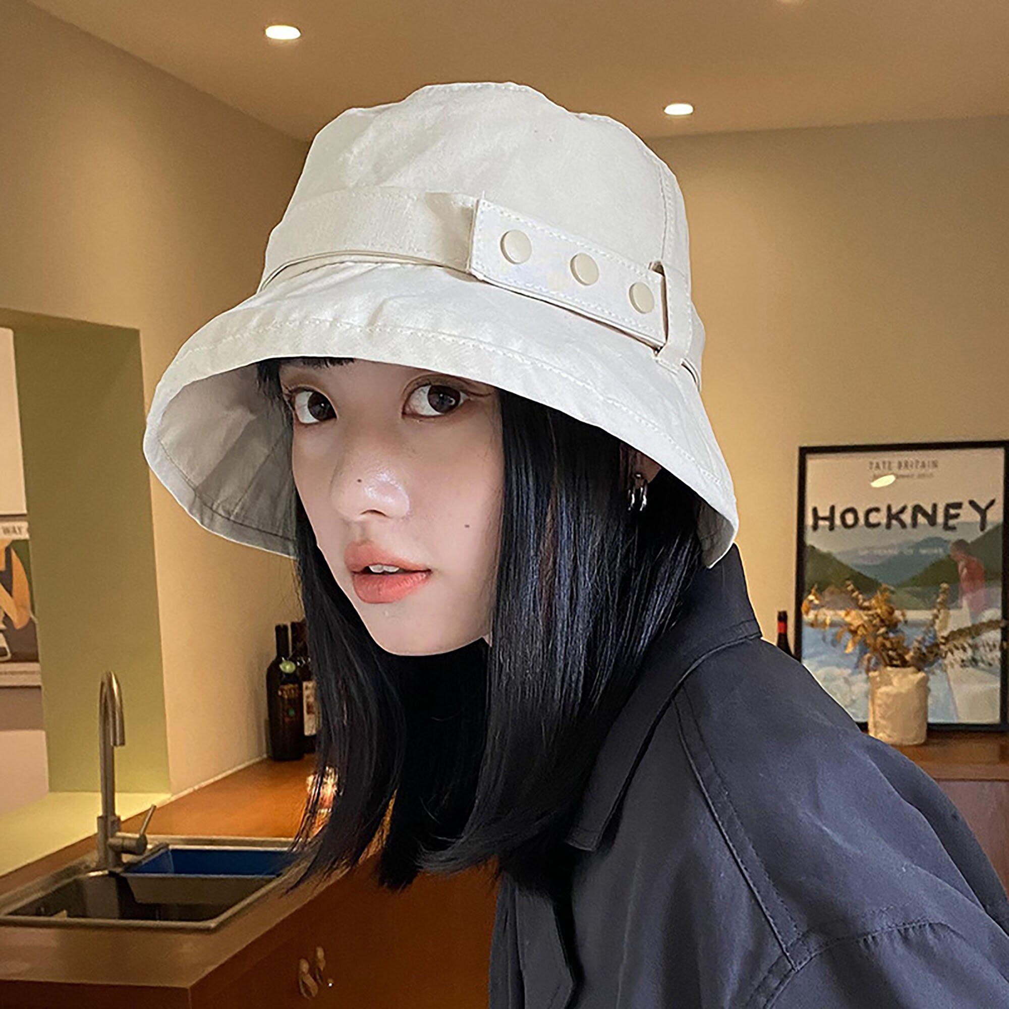 New Belt Buckle Hats Couple Hats Solid 