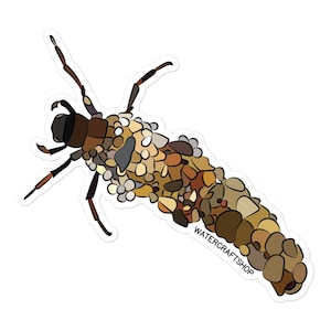 Caddisfly Larva Sticker