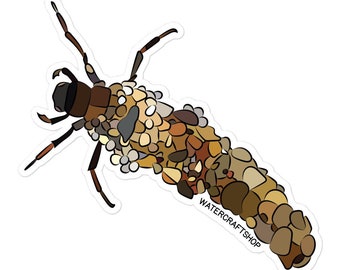 Caddisfly Larva Sticker