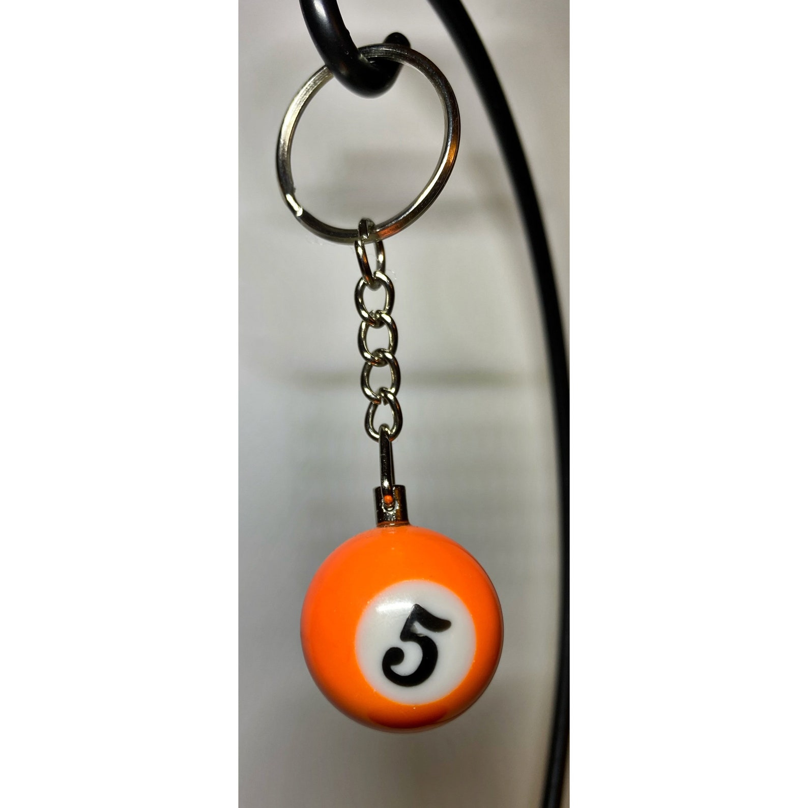 Billiard pool ball keychain Etsy