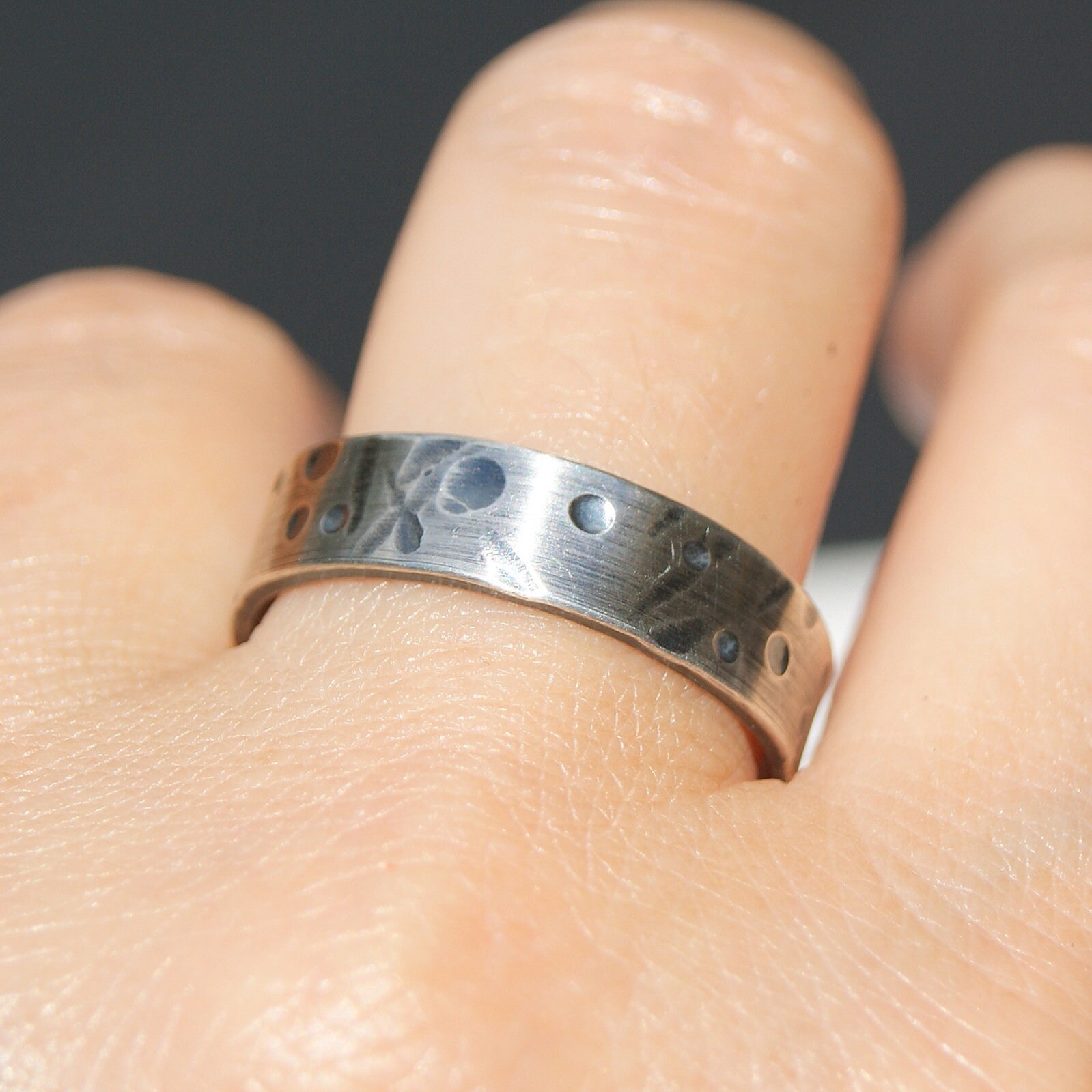 Celestial Wedding Rings Hammered Wedding Bands Couple Ring Etsy