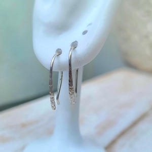 Delicate Sterling Silver Drop Earrings Minimalist Threader Earrings Handmade Silver Wire Earrings Dainty Everyday Jewellery Gift