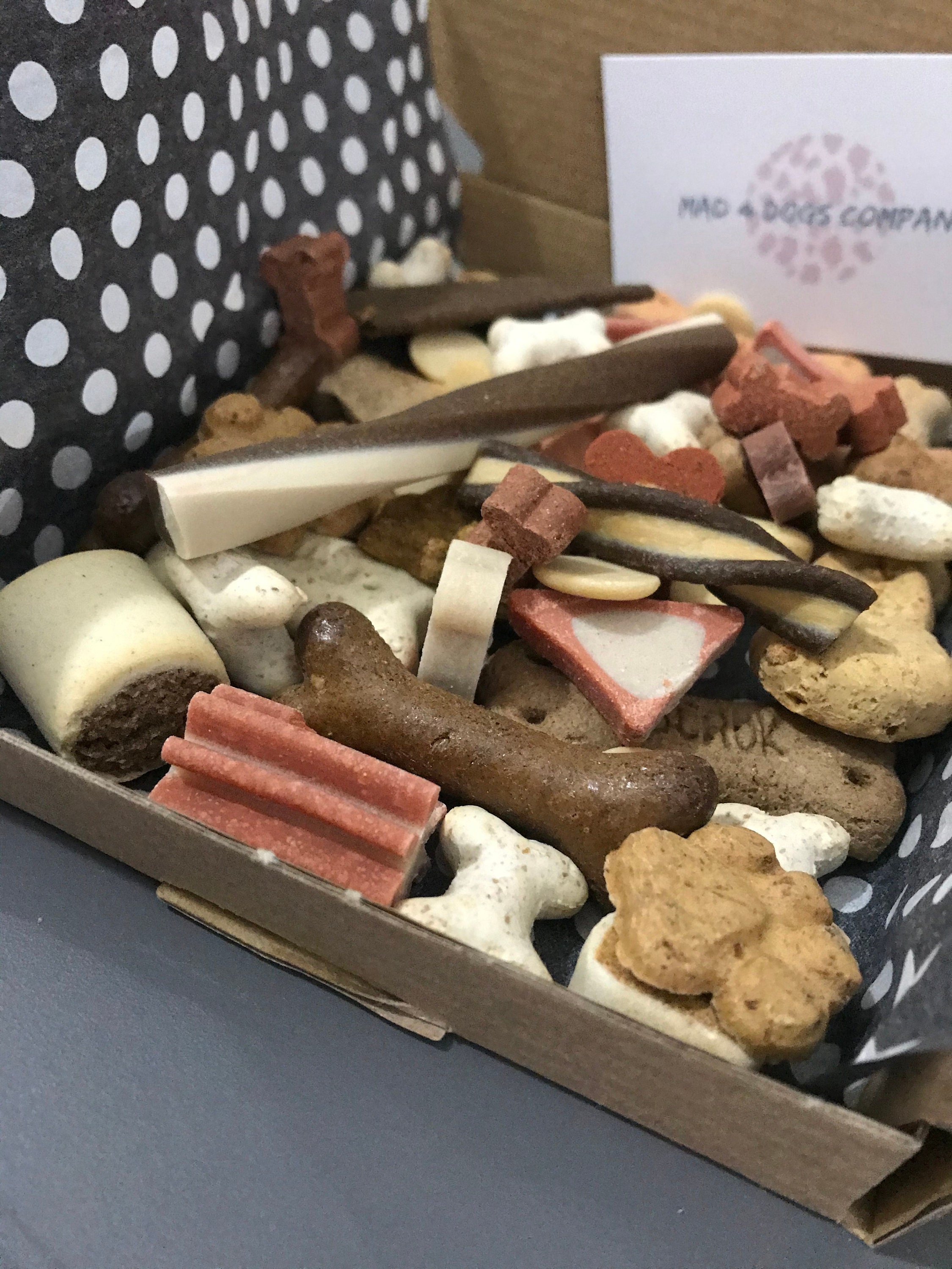 Dog treat box / dog treat selection / dog gift / dog chews / | Etsy