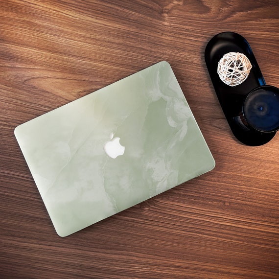 Matcha Green Marble Print Macbook Case 