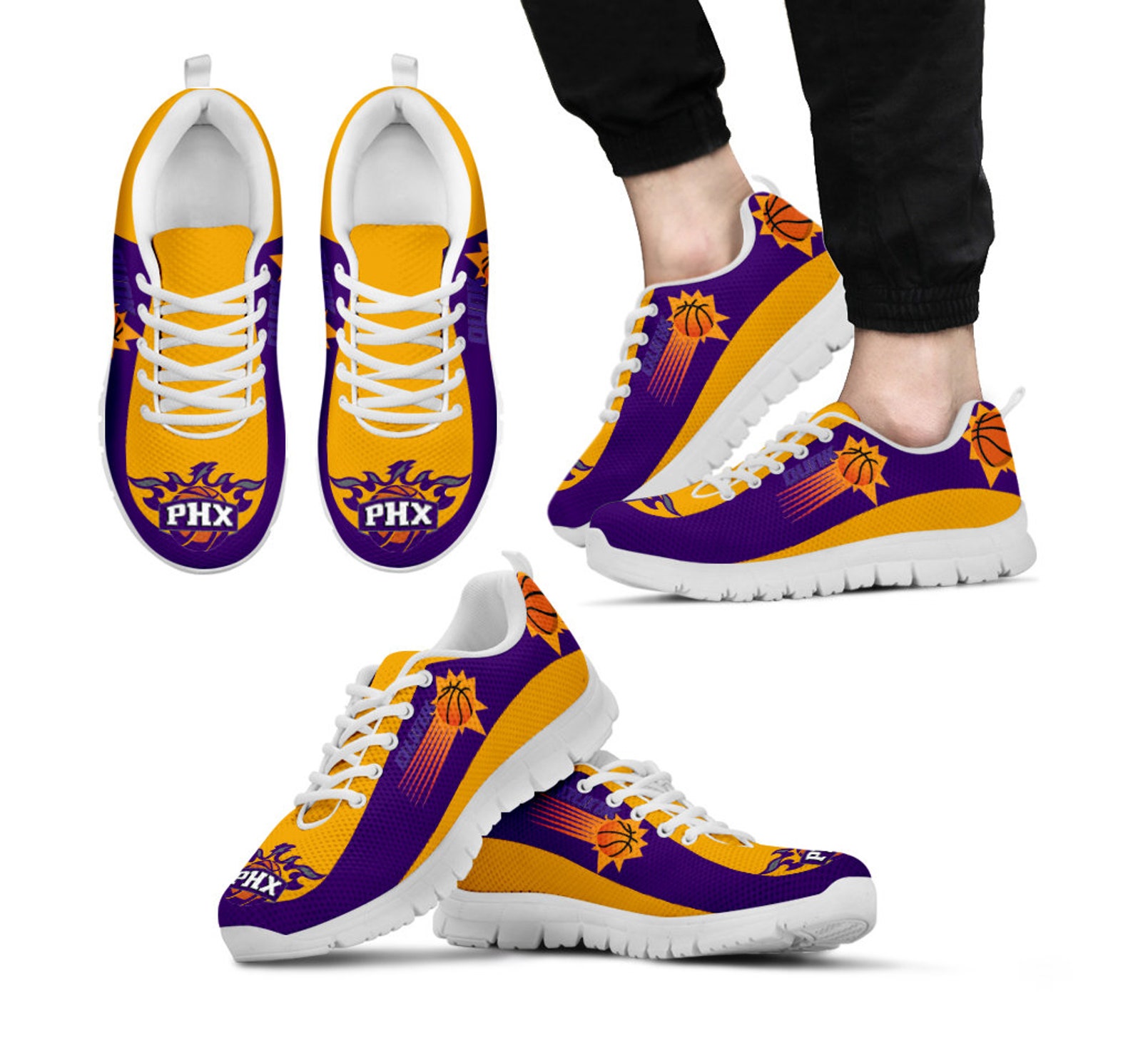Phoenix Suns Sneaker Phoenix Shoes Basketball Sneaker Etsy