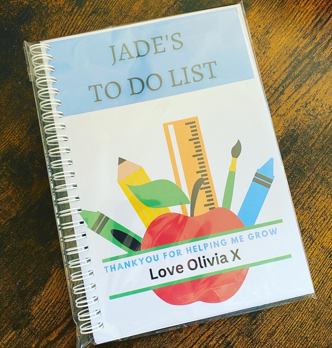 Personalised Teacher to Do Notebook Teacher Gift, Leaving Gift Etsy UK
