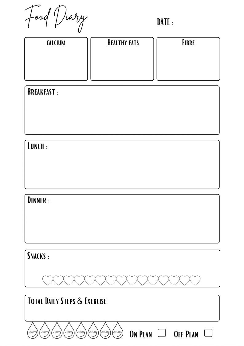 12 Week Personalised Food Diary image 4