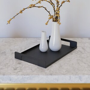 Bandeja para perfumes para tocador, bandeja organizadora minimalista de metal, decoración moderna para mesa de centro.