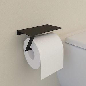 Boerderij zwarte toiletrolhouder, minimalistische toiletrolhouder voor badkamer, badkameraccessoires