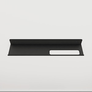 Minimalistisk badrumshylla i metall med handdukshängare - Modern badrumsorganisatör Svart