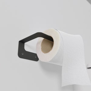 Porta carta igienica moderno da parete – Accessorio da bagno minimalista in metallo nero di DnzHomeDesign
