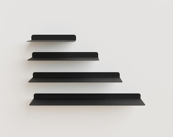 Matte Black Metal Floating Shelf: Mod...