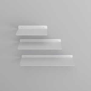 Minimalist White Floating Shelf, Mordern Display Shelf, Metal Plant Shelf, Kitchen Organizer, Bathroom Organizer, Bedside Shelf
