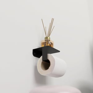 Porta carta igienica minimalista, mensola per bagno con porta carta igienica, accessori per bagno, porta carta igienica moderno in metallo