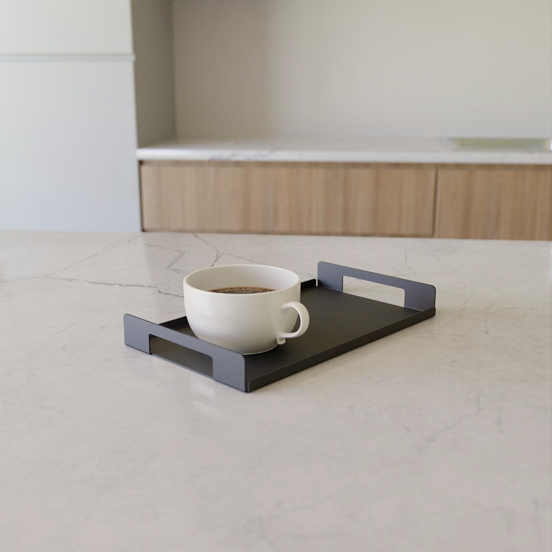 Minimalist Serving Tray, Black Metal Tray, Valet Tray, Decorative Tray