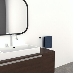 minimalist modern metal wall mounted towel holder