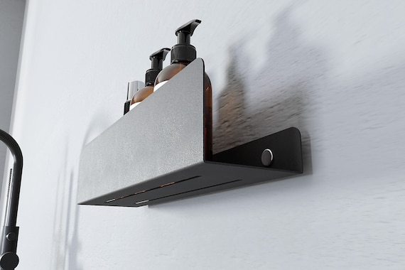 Metal bathroom wall clearance shelf