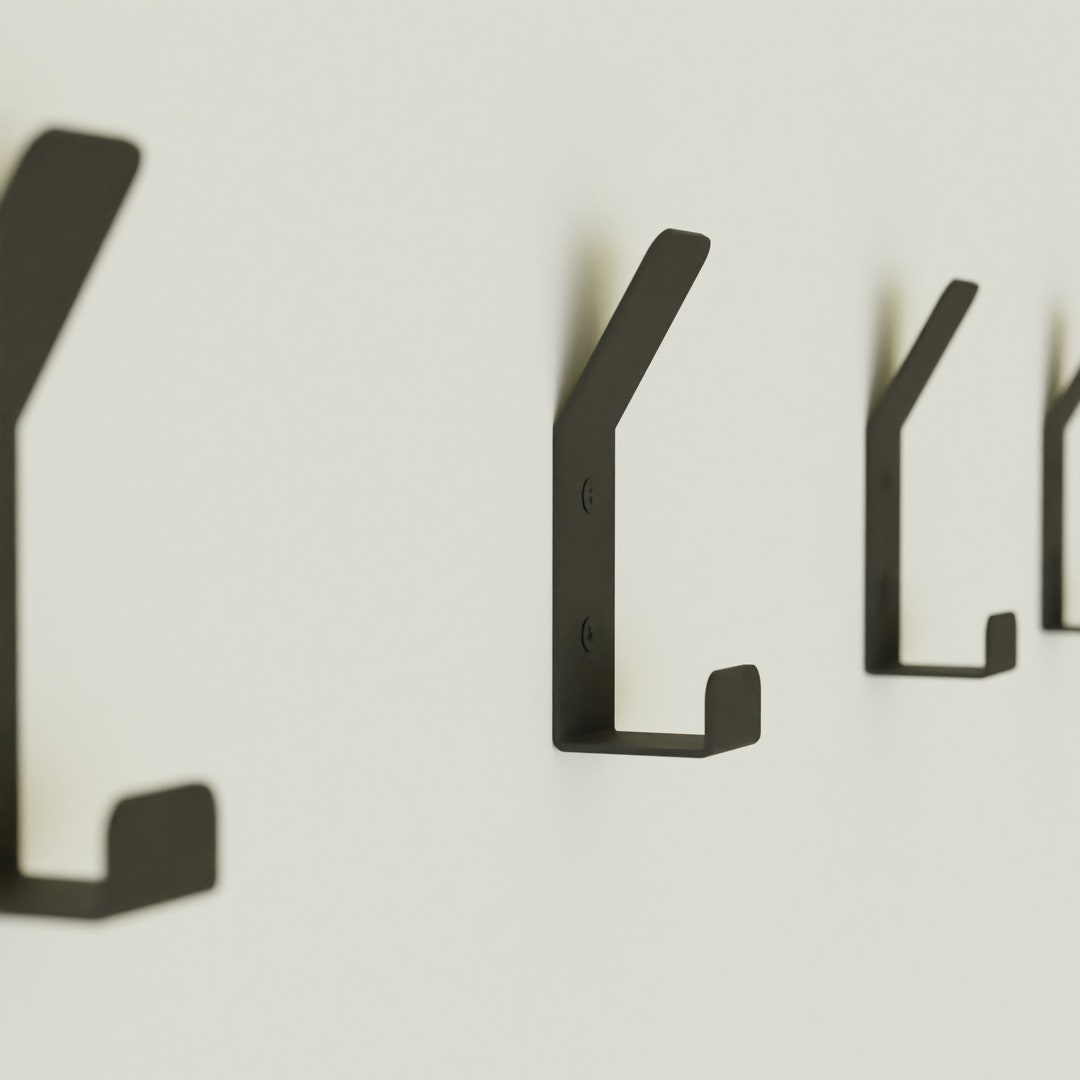 Modern Black Farmhouse Hook Set / Farmhouse Coat Rack / Hooks Etsy