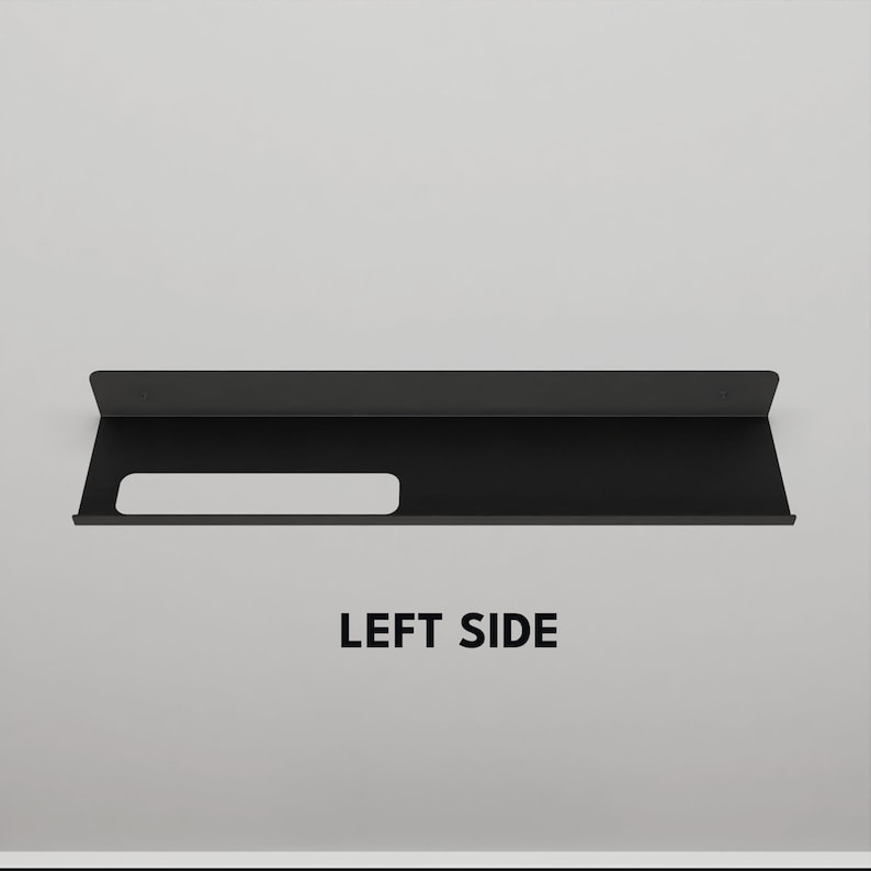 Minimalistisk badrumshylla i metall med handdukshängare - Modern badrumsorganisatör bild 8